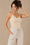 Women's 4-Pack 95% Cotton Lace Detailed Thin Strap Ribbed Undershirt - 4