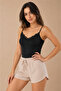 Women's 6-Pack 95% Cotton Lace Detailed Thin Strap Ribbed Undershirt Black - 4