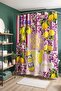 Bathroom Curtain, Burgundy Lemons and Lemonade Patterned Shower Curtain, Bathtub Curtain 175X200Cm - 5