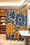 Bathroom Curtain, Retro Flowers Patterned Shower Curtain, Bathtub Curtain 175X200Cm - 3