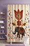 Bathroom Curtain, Ethnic Floral Elephant Patterned Shower Curtain, Bathtub Curtain 175X200Cm - 2