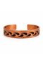 Black Wave Motif Pure Copper Bracelet – Adjustable Clasp Bracelet - 3