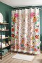 Bathroom Curtain, Drawing Flowers Patterned Shower Curtain, Bathtub Curtain 175X200Cm - 3