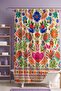 Bathroom Curtain, Retro Drawing Flowers Pattern Shower Curtain, Bathtub Curtain 175X200Cm - 2