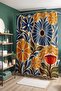 Bathroom Curtain, Retro Flowers Patterned Shower Curtain, Bathtub Curtain 175X200Cm - 4