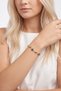 Navy Blue Clover Model Zircon Stone Gold Color Stainless Steel Women's Bracelet - 2