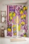 Bathroom Curtain, Burgundy Lemons and Lemonade Patterned Shower Curtain, Bathtub Curtain 175X200Cm