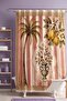 Bathroom Curtain, Pink Palm and Lemon Patterned Shower Curtain, Bathtub Curtain 175X200Cm - 2
