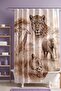 Bathroom Curtain,African Animals Pattern Shower Curtain,Bathtub Curtain 175X200Cm - 2