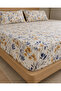 Floral Patterned King Size Double Elastic Sheet Set 180X200X30 Cm, 2 Zippered 50X70 cm Pillowcases - 3