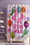 Bathroom Curtain, Wild Pink Tigers Patterned Shower Curtain, Bathtub Curtain 175X200Cm - 2