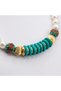 Natural Stone Women's Necklace Glass Pearl Turquoise Stone Steel Gold Detailed Vintage Bohemian Jewelry - 5
