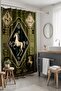 Bathroom Curtain, Green Horse Themed Patterned Shower Curtain, Bathtub Curtain 175X200Cm - 5