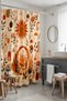 Bathroom Curtain, Bohemian Sun and Icons Patterned Shower Curtain, Bathtub Curtain 175X200Cm - 5