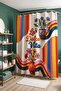 Bathroom Curtain, Rainbow Colors and Flower Pots Patterned Shower Curtain, Bathtub Curtain 175X200Cm - 4