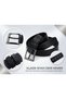 Gk0017 Battal Boy Genuine Floater Textured Leather Large Size One Piece Stainless Buckle Width 4.5 cm Black Sport Classic Men's Belt - 2