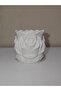 Velvet Rose 11cm Bioplastic Rose Design Makeup Organizer - White - 2
