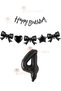 Black Heart Black Star Black Ribbon Balloon Black Number Balloon - Black Banner - Age