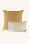 Set of 2 Filled Yellow Patterned Modern Throw Pillows