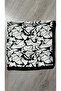 Fular Hair Accessory Black-White Patterned, Can Be Used as a Bag Accessory and as a Bandana 50X50 - 2