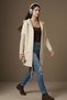 Gret Oversize Soft Textured Hooded Back Skirt Slit and Lace Detailed Low Sleeve Knitwear Women's Cardigan & Jacket - Beige - 7