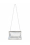 Roselle Patterned Glitter Clutch Evening Bag Silver