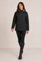 Women's Black, Plush Lined, Removable Hood, Wind and Water Resistant, Winter Coat-Overcoat-Parka