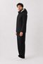 Men's Black, Removable Fur Hooded, Water and Wind-Resistant Oxford Fabric Winter Coat - 4