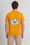 Men's India Lotus Minimal Design Back Print - Yellow