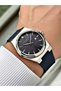 Navy Blue Color with Calendar 5 Atm Calendar Soft Touch Silicone Cord Men's Wristwatch 8250Lc - 3
