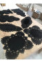 Living Room Set Dowry Set Black Runner Set 7 Piece Velvet Runner Table Console Coffee Table Cover Palm Tree - 2