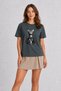 Women's Tattoo Style Mystic Cat Graphic - Smoked