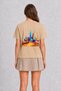 Women's Dubai Futuristic Desert and City Design - Back Print - Cream - 2