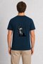 Japanese Zen Bamboo Design - Back Print - Navy Blue