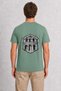 Men's Barcelona Architectural Engraving Pattern Back Print - Green