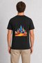 Men's Dubai Futuristic Desert and City Design Back Print - Black