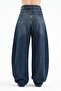 Women's Double-Piece Look Balloon Fit Design Jeans - 5