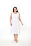 Women's Woven Whiscone Large Size Dress - 3