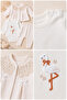 Kiz Baby Girl Patterned 3-Piece Set Jacket, Snap Fastener Bodysuit and Pants Set
