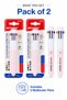 MOTARRO 10 Color Ballpoint Pen 0.7mm – Multicolor Retractable Writing Pen for School, Office & Notes – Pink, Pack of 2 - 2