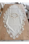 Living Room Set Dowry Set Cream Runner Set 5 Piece Linen Tablecloth Runneri Flowers - 2