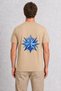Men's Y2K Aesthetic Moon and Star Geometry Back Print - Cream