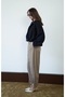 Women's Navy Blue Oversize Bomber Jacket - 4
