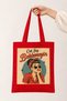 Colorful Linen Shoulder Bag – Printed Tote Bag – Women's Casual Shopping and Beach Bag - 2