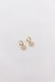Flower Model Zircon Stone Gold Color Stainless Steel Women's Earrings - 3