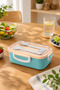 Aura Stainless Steel Children's Lunch Box (300 + 150 ml) Double Compartment Food Storage Container (21 X 13 X 8 cm) - 2