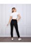 Women's Black Tracksuit with Elastic Waist and Pockets - 4