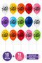 15 Pieces of Welcome-To-School Balloons and Balloon Sticks with Names That Can Be Written On. Large Size.