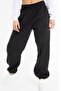 Black Waist Cuff Elastic Economical Soft Women's Sweatpants - 4