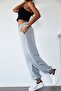 Women's Gray High Waist Loose Cut Jogger Sweatpants - 6